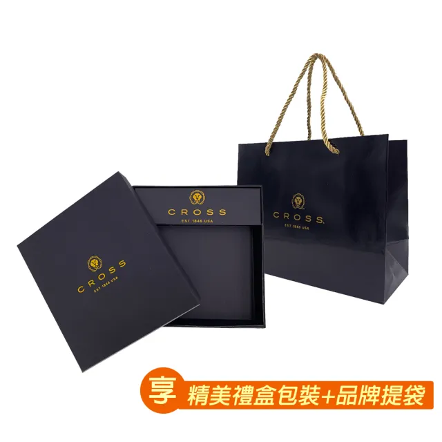 【CROSS】台灣總經銷 限量1折 頂級小牛皮菱格紋拉鍊長夾 全新專櫃展示品(鉑金色 贈禮盒提袋)
