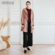 【JESSICA】簡約舒適輕薄抽繩中長款風衣外套234005（粉）