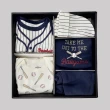 【Hudson Baby】彌月禮盒組-嬰兒短袖包屁衣長褲套裝6件(新生兒嬰兒帽髮帶頭花口水巾)