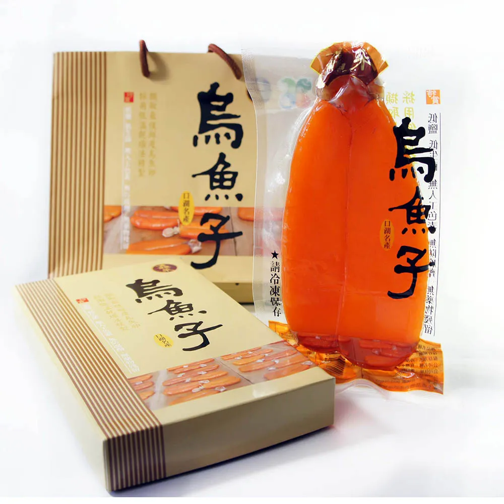 【莊國顯】正宗四連霸特等獎頂級金鑽烏魚子三兩級2片-禮盒x2提袋x2(烏魚子春節禮盒/送禮/年節伴手禮)