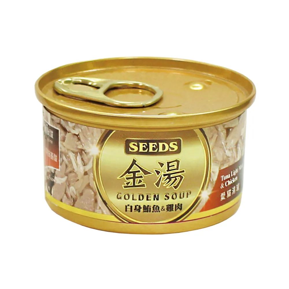 【Seeds 聖萊西】GOLDEN SOUP金湯愛貓湯罐-80g*24罐(惜時 貓罐/成貓/副食/湯罐/無膠)