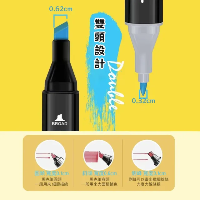 【Hergoo】Touch40色雙頭油性馬克筆 繪圖設計馬克筆/水彩筆/彩色筆