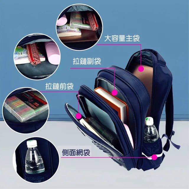 【SUNSHINEBAG 日晴】酷炫立體硬殼 拉桿書包(護脊 書包  拉桿 六輪爬樓梯 後背包 小學生 兒童 學生書包)