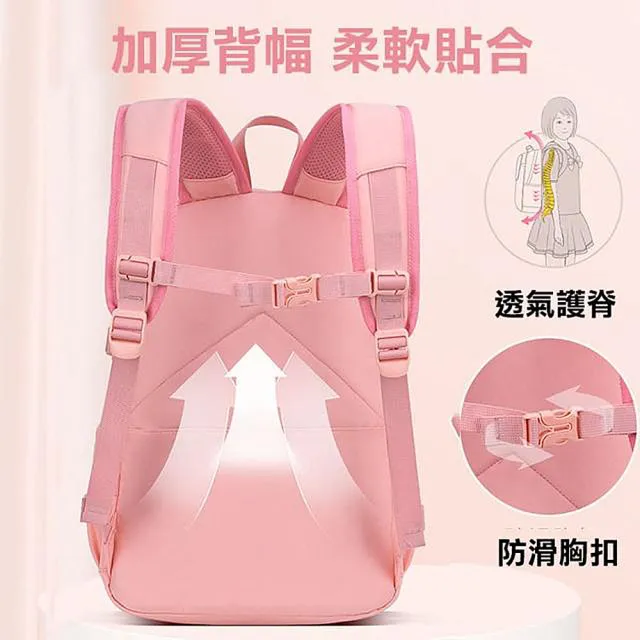 【SUNSHINEBAG 日晴】日系格紋後背包(書包 後背包 國小 國中 小學生 護脊 休閒包 兒童 學生)