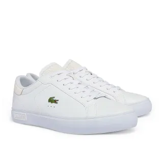 【LACOSTE】POWERCOURT 男鞋 運動鞋 厚底 休閒鞋 小白鞋 白色(41SMA0030_21G_24ss)