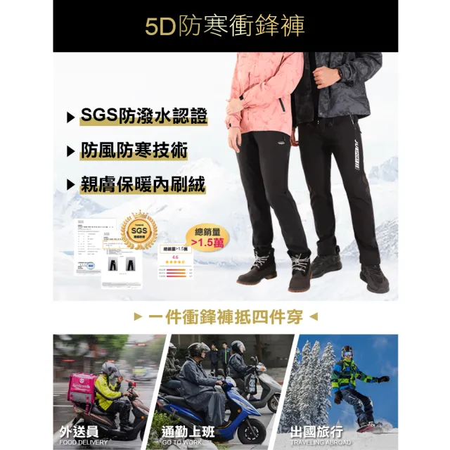 【JU SHOP】買一送一!SGS認證男女軟殼防寒 加絨保暖衝鋒褲 防潑水 休閒褲 長褲(全站最低價/防寒/抗寒)