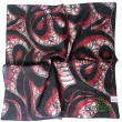 【Vivienne Westwood】刺繡星球LOGO抽象圖樣塗鴉底圖純棉帕領巾(黑色)