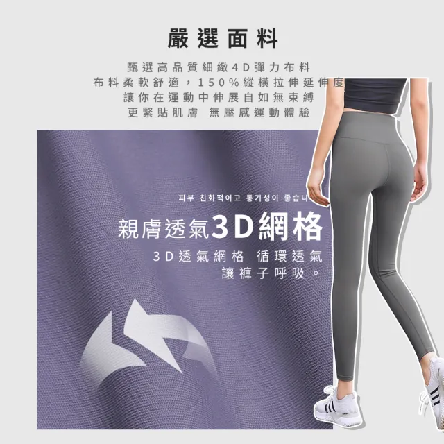 【Chic Chic 琪琪】韓版高彈收腹提臀緊身褲 打底褲(蜜桃臀 運動褲 鯊魚褲 跑步 健身 瑜珈褲)