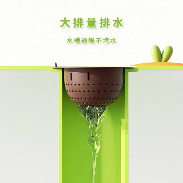 TRR環保水糟過濾網-二入組 贈三合一廚房灶台清潔刷1支(廚房濾網/流理台/排水孔過濾網/菜渣過濾)