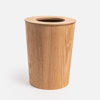 【HOLA】木紋垃圾桶 9L 曲柳