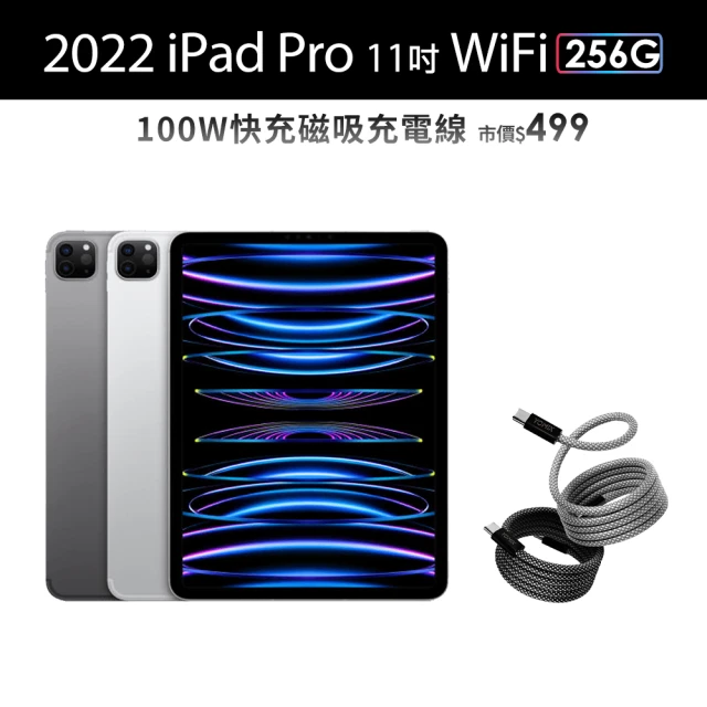 AppleApple 2022 iPad Pro 11吋/WiFi/256G(100W快充磁吸線)