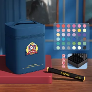 【CoyBox】學院風軟頭丙烯馬克筆 水性彩色筆 36色 兒童節禮物(兒童繪畫美術塗鴉筆 手繪筆 水彩筆 畫筆)
