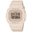 【CASIO 卡西歐】BABY-G 簡約纖薄方形電子腕錶 母親節 禮物(BGD-565U-4)