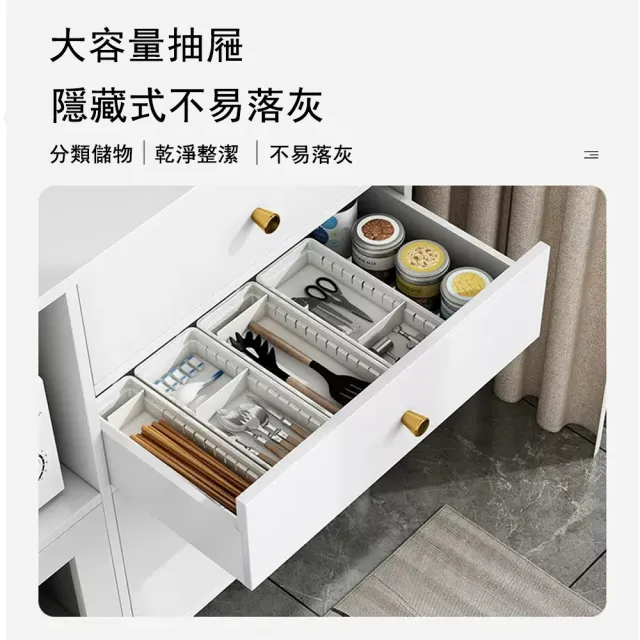 【E家工廠】餐邊櫃 廚房櫃 置物收納桌 置物架  儲物櫃 茶水櫃(264-SJ餐邊櫃（白色）)