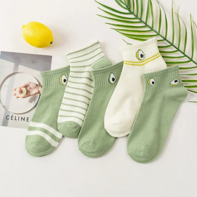 【Socks Form 襪子瘋】5雙組-日系棉質短襪(踝襪/棉襪/船型襪/女襪)