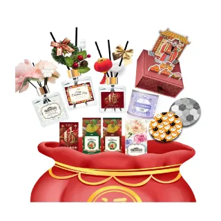 【QIDINA】新年擴香香氛福袋3入組(贈香膏+杯墊+月曆)
