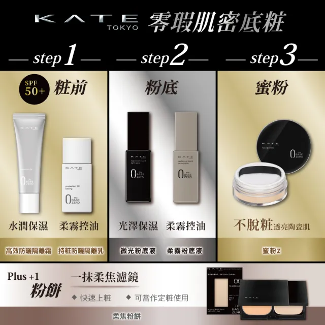 【KATE 凱婷】零瑕肌密高效防曬隔離霜(2入組)