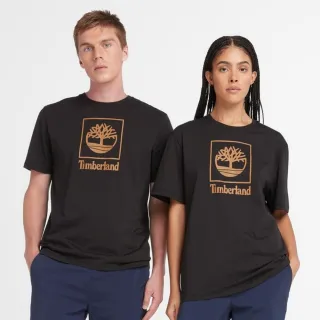 【Timberland】中性黑色 Logo 短袖 T 恤(A41G5001)
