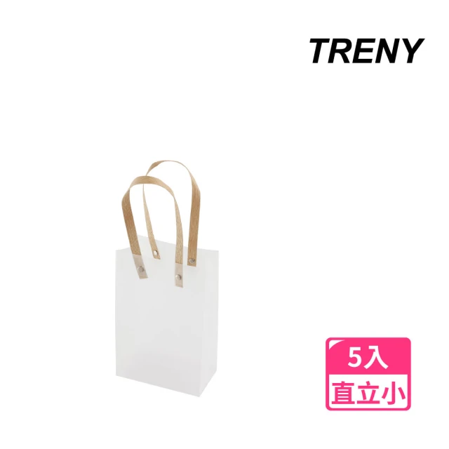 TRENY 透明磨砂禮物手提袋5入-直立小