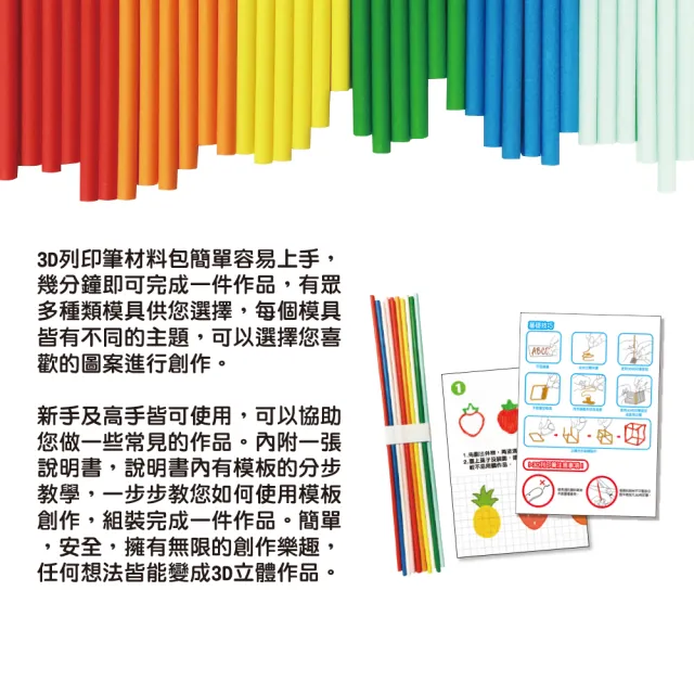 【T&U 泰允創意】3D列印筆材料包–水果戒指Fruit Ring(DIY 手作 兒童玩具 3D 顏料隨機)