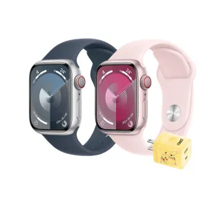 寶可夢充電組【Apple】Apple Watch S9 LTE 45mm(鋁金屬錶殼搭配運動型錶帶)