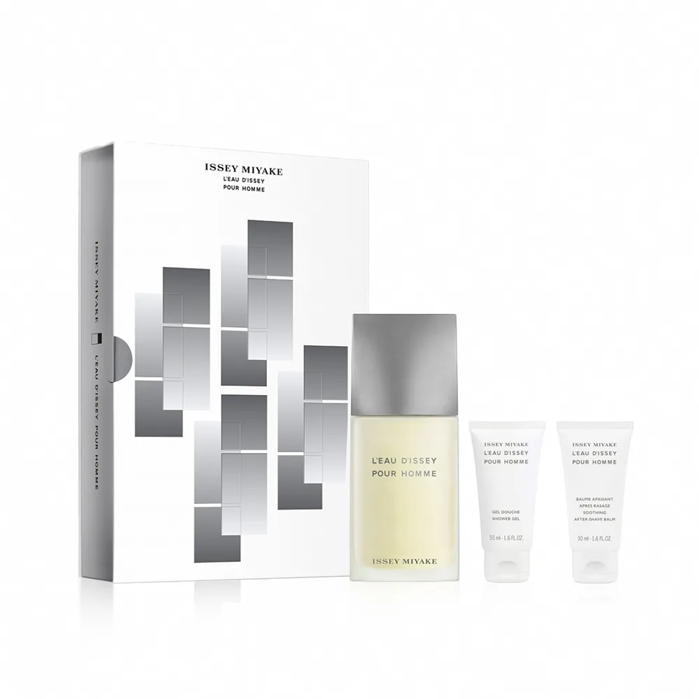 【ISSEY MIYAKE 三宅一生 官方直營】一生之水男性沐浴禮盒2023(男性淡香水125ml+沐浴膠50ml+鬍後乳50ml)