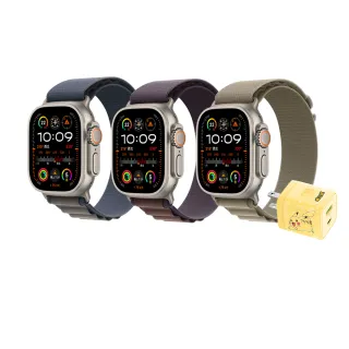 寶可夢充電組【Apple 蘋果】Apple Watch Ultra2 LTE 49mm(鈦金屬錶殼搭配高山錶環)