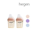 【hegen 總代理】金色奇蹟PPSU多功能方圓型寬口奶瓶 150ml 雙瓶組(嫣粉/沁藍/漾紫)