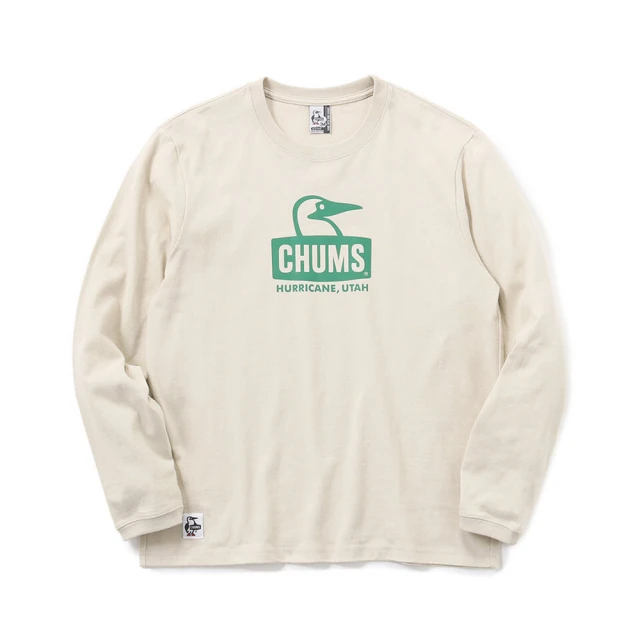 CHUMSCHUMS CHUMS Outdoor 女 Booby Face Brushed L/S T-Shirt長袖T恤 米灰色(CH112303G057)