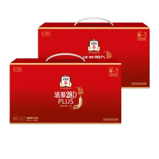正官庄 活蔘28D PLUS 80mlx20包/盒 2盒(提把式禮盒 母親節禮盒)
