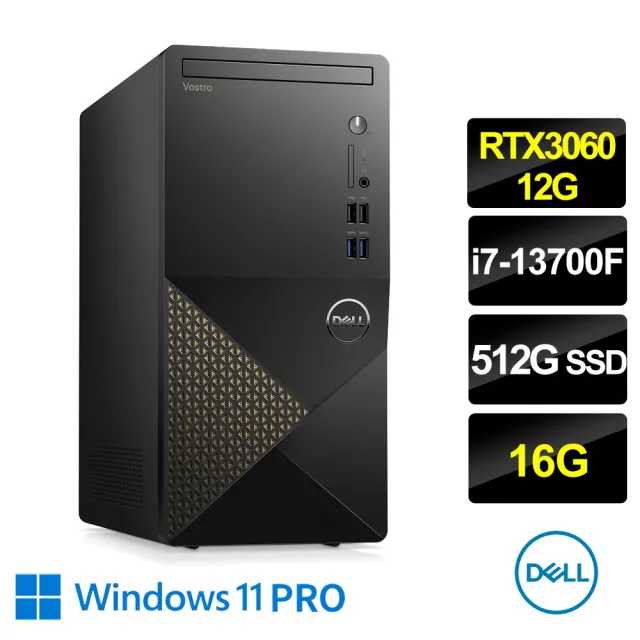 【DELL 戴爾】企業版Office2021組★i7 RTX3060電腦(Vostro Tower 3020/i7-13700F/16G/512G/RTX3060/W11P)