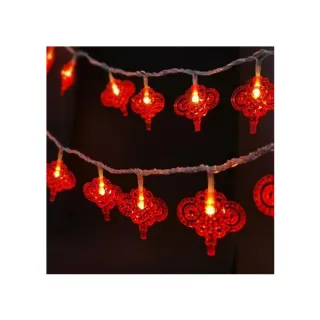 【北熊の天空】中國結燈串 20燈 新年裝飾燈 彩燈 串燈 過年氣氛佈置 led造型燈串(春節裝飾燈串 過年燈串)