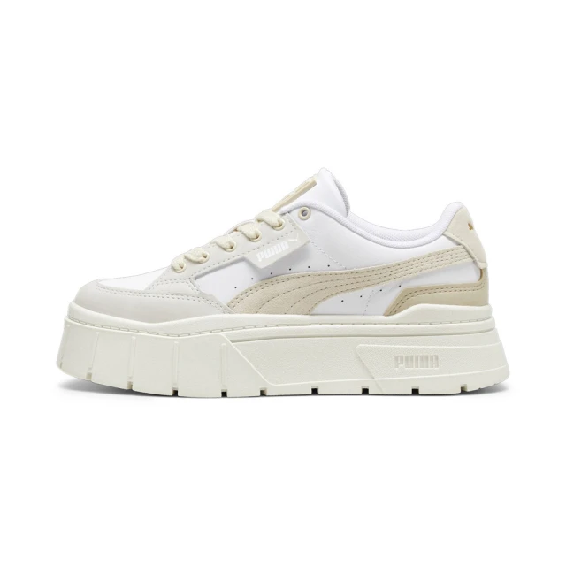 PUMA 休閒鞋 運動鞋 厚底 增高 女鞋 Mayze Stack Luxe 白米色(38985310)