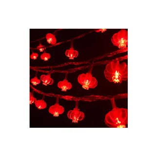 【北熊の天空】紅燈籠 燈串 3米 新年裝飾燈 過年氣氛佈置 led造型燈串(Led春節裝飾燈串)