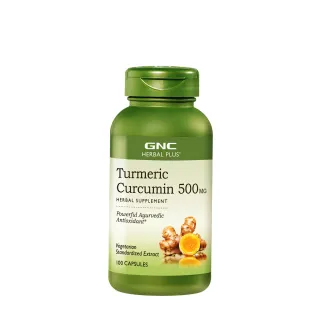 【GNC 健安喜】薑黃500膠囊食品 100粒/瓶(促進新陳代謝/不再甘苦/植萃調養)