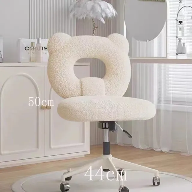 【E家工廠】化妝椅 梳妝椅 辦公椅 電腦椅 椅子 升降椅 辦公椅子(389-HB化妝椅（白色）)