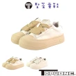 【TOPU ONE】21.5-24.5cm童鞋 韓式寬版綁帶厚底休閒鞋(白&奶茶色)