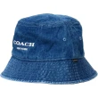 【COACH】牛仔藍刺繡LOGO漁夫帽