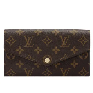 【Louis Vuitton 路易威登】M60531 經典Monogram帆布Sarah金釦長夾