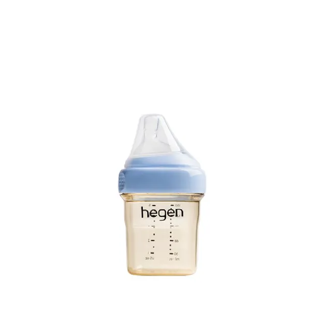 【hegen 總代理】金色奇蹟PPSU多功能方圓型寬口奶瓶 150ml(嫣粉/沁藍/漾紫)