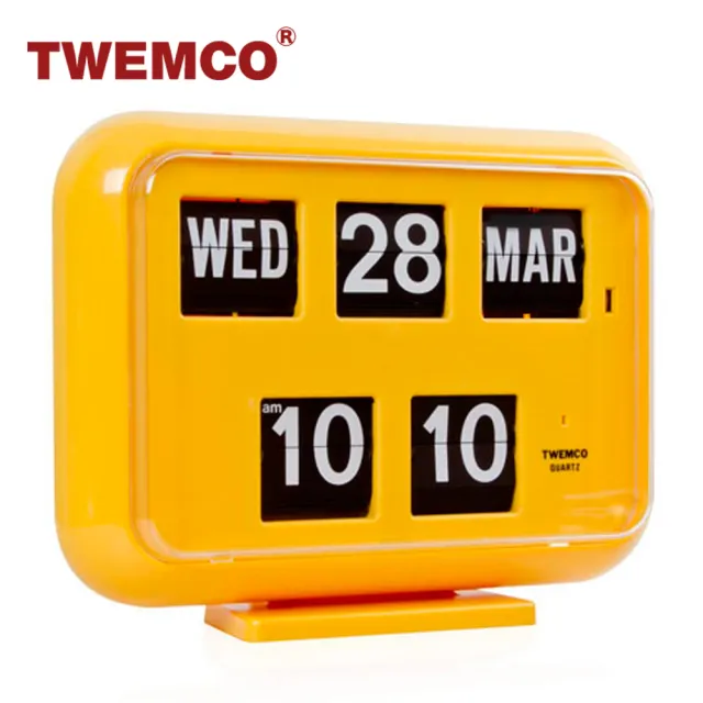 【TWEMCO】QD-35 翻頁鐘 英文萬年曆 桌放 壁掛(共6色)