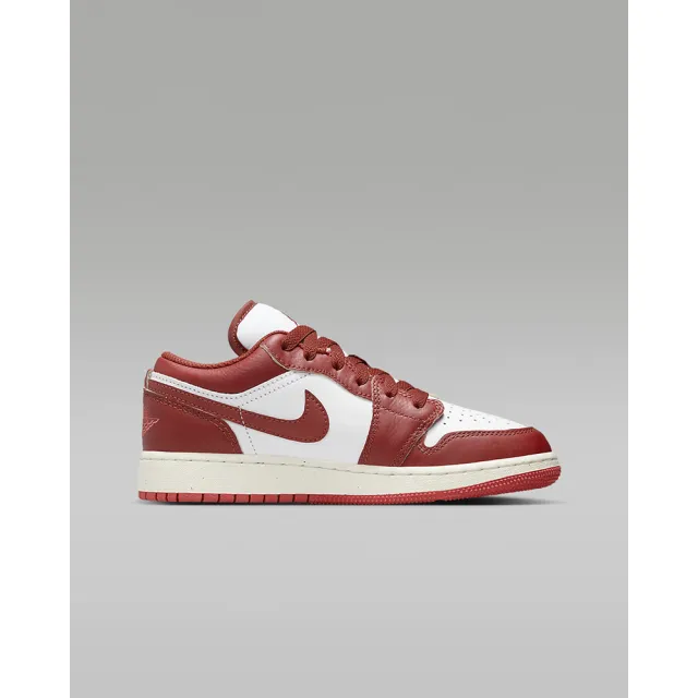 【NIKE 耐吉】休閒 籃球鞋 運動鞋 AIR JORDAN 1 LOW SE GS 男鞋 女鞋 大童 紅白(FJ3465160)