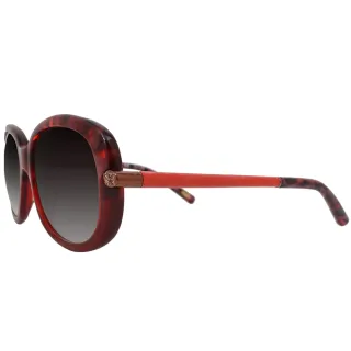 【LOEWE 羅威】新款 春天系列高貴印花款太陽眼鏡(桑葚紅 SLW803-0897)