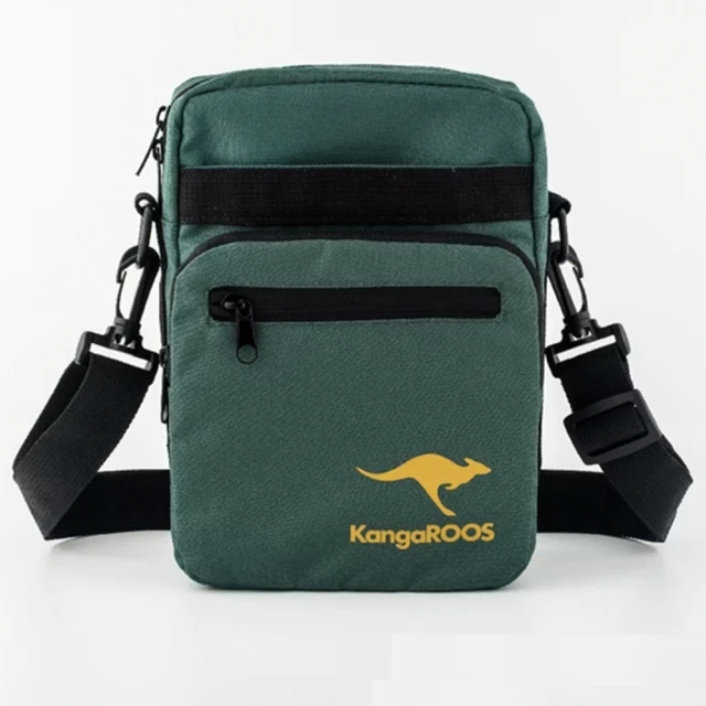 KangaROOSKangaROOS 美國袋鼠鞋 中性 多功能側背包 墨綠(KA23765)