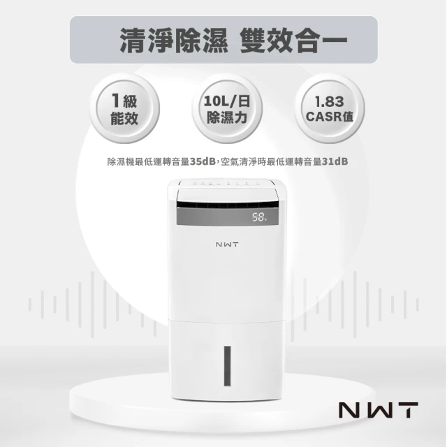 NWT 威技 AI智慧雙變頻20L除濕機WDH-20V評價推