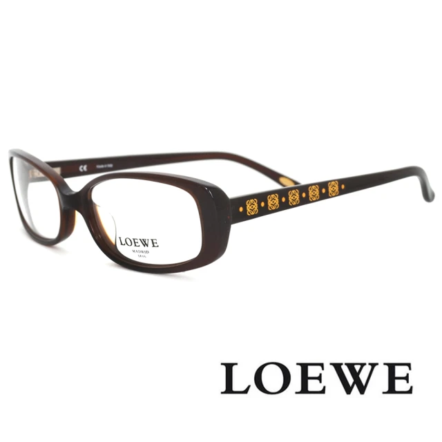LOEWE 羅威 金屬環扣質感太陽眼鏡(暗紫/金 SLW78
