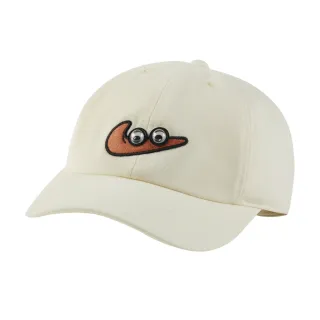 【NIKE 耐吉】帽子 童帽 棒球帽 運動帽 K NK CLUB CAP US CB SWOOSHY 白 FZ0831-113