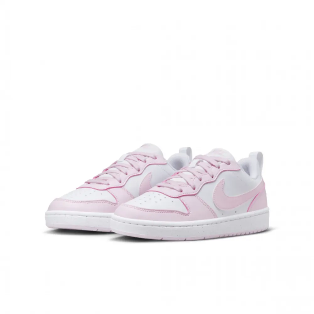 【NIKE 耐吉】休閒鞋 女鞋 大童 運動鞋 COURT BOROUGH LOW RECRAFT GS 白粉 DV5456-105