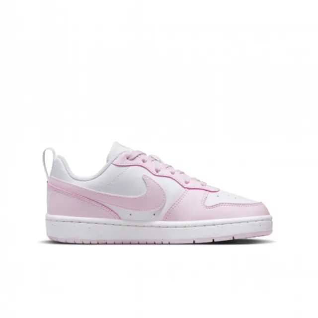 【NIKE 耐吉】休閒鞋 女鞋 大童 運動鞋 COURT BOROUGH LOW RECRAFT GS 白粉 DV5456-105