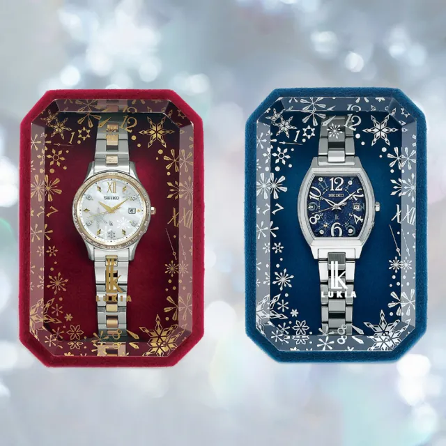 【SEIKO 精工】LUKIA系列 冬日雪花 太陽能電波腕錶 母親節 禮物  SK042(SSVV086J/1B35-0AZ0K)